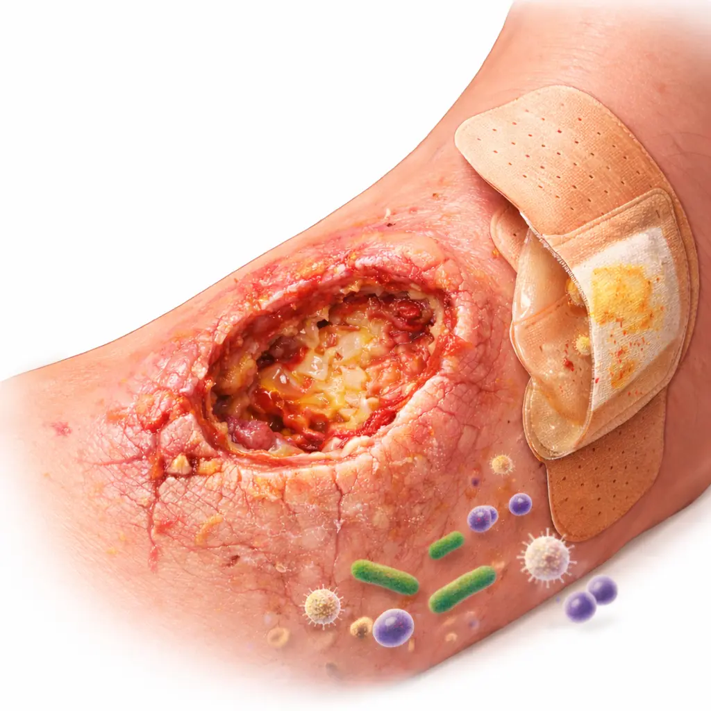nerve damage causes Delayed wound healing