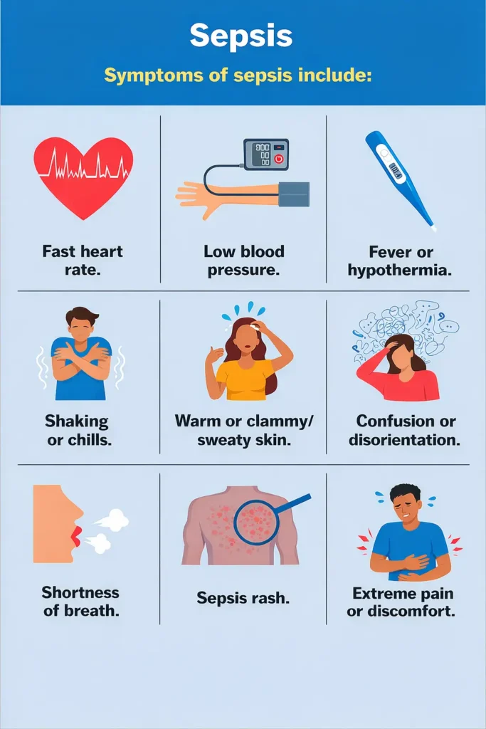 Common sepsis symptoms