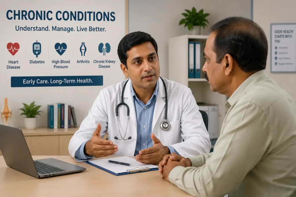 Doctor consultation for chronic conditions management